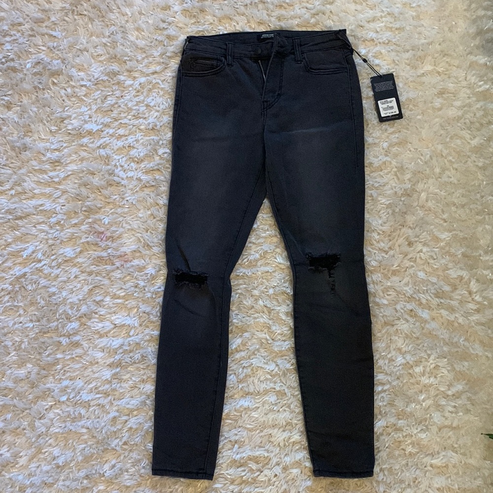 Black mid rise True Religion jeans size 28